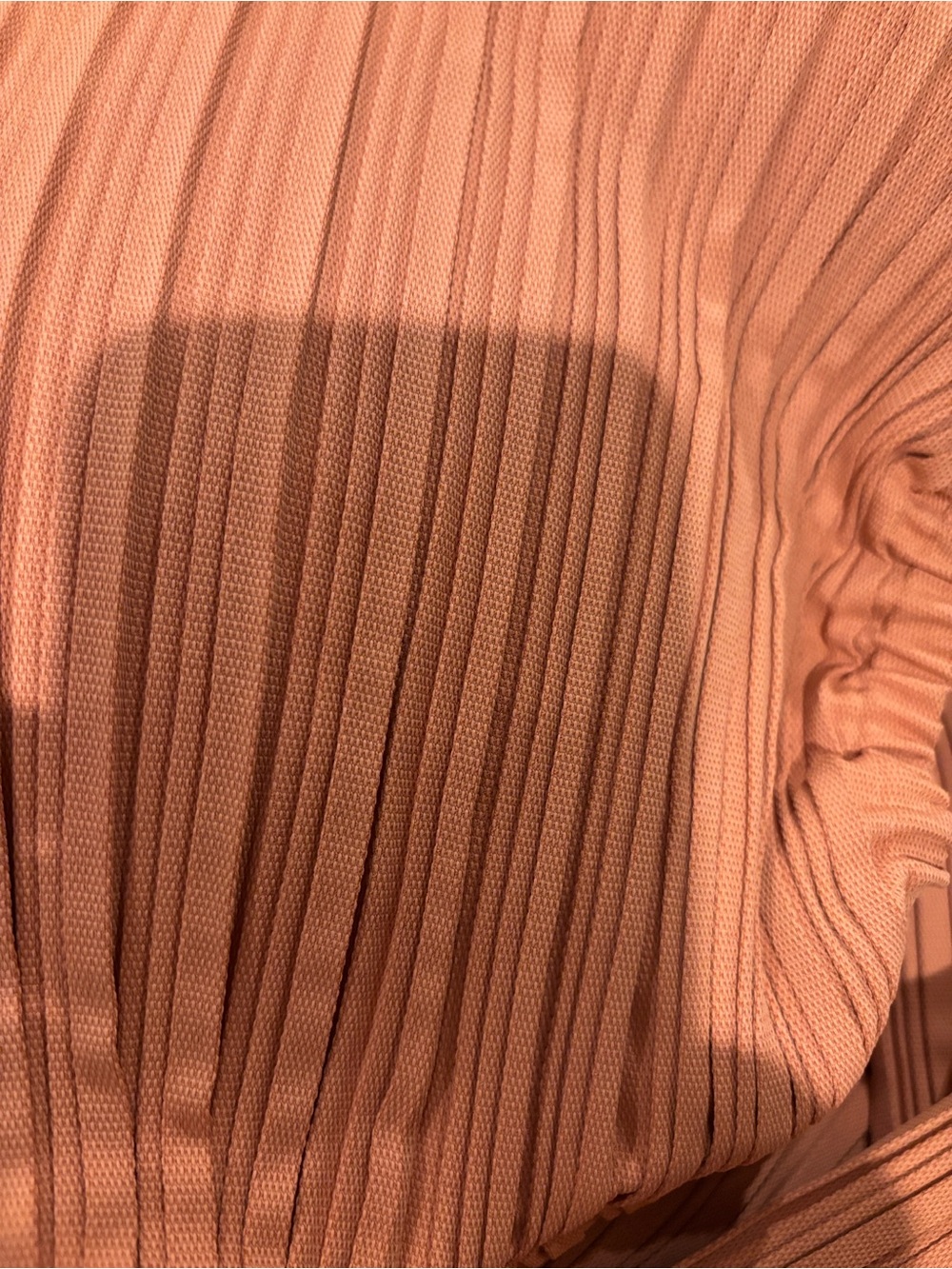 A.L.C. Pleated Coral-Orange Dress with V-Neck - Picture 3 of 4
